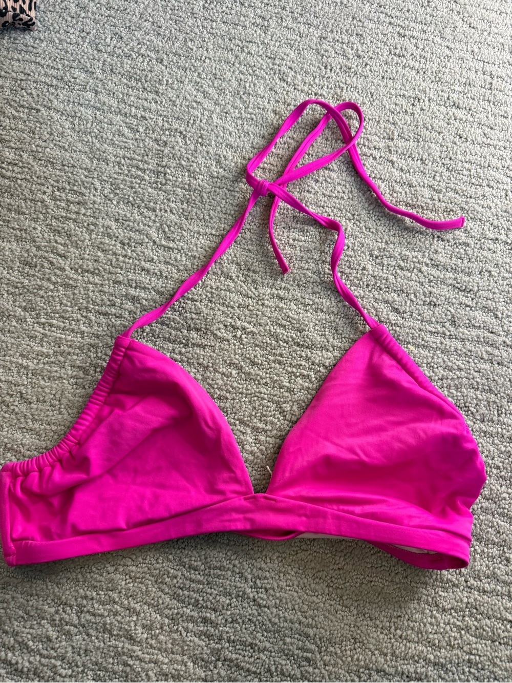Victoria's Secret Bright Pink Triangle Bikini Top